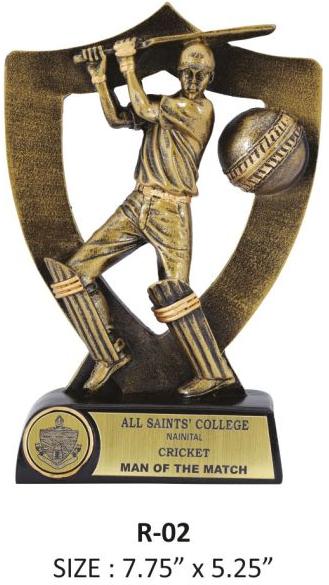 Polished Plain Resin Cricket Trophy Feature Attractive Designs