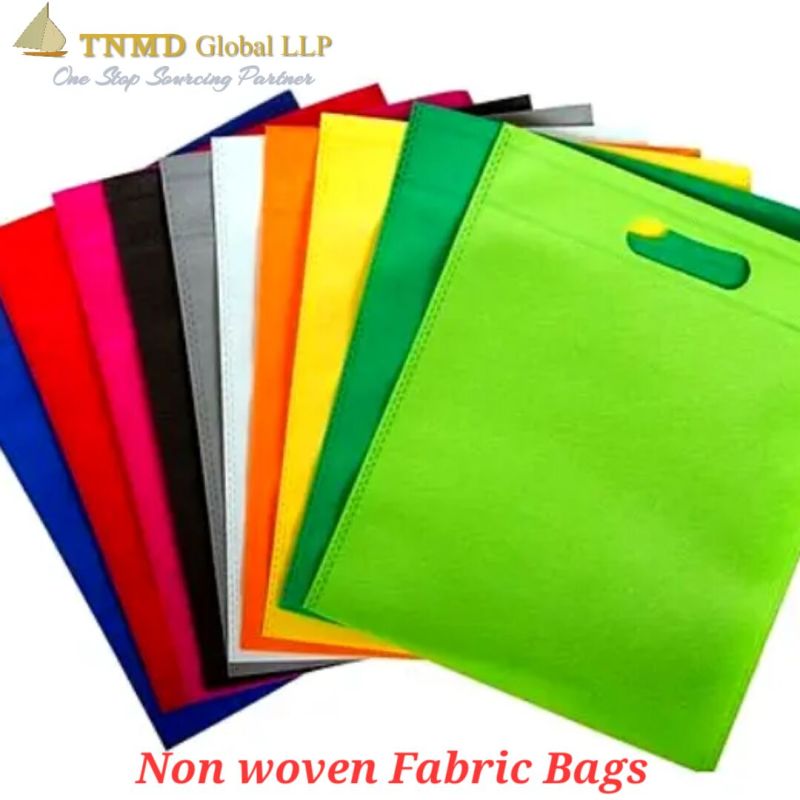 Yellow Printed D Cut Non Woven Bags Size Multisize At Rs