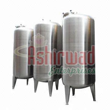 Ashirwad Horizontal Non Coated Stainless Steel Vertical Storage Tank