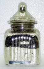 Glass Jar, Color : Silver