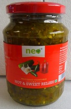 Hot AND Sweet Relish, Packaging Type : Glass Bottle, Can