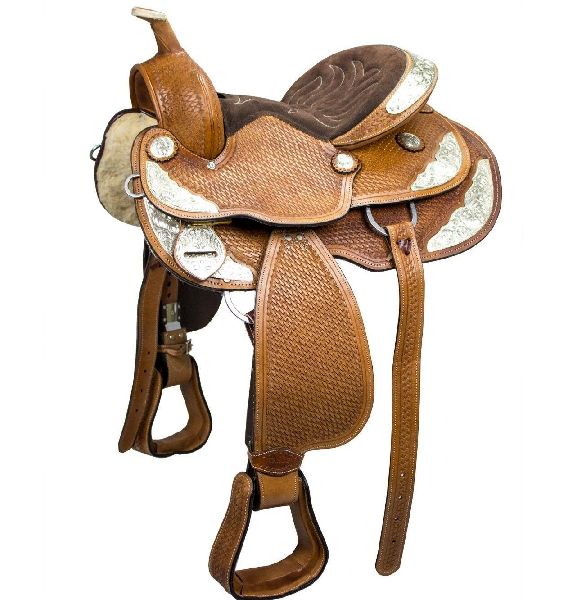 Horse leather saddle