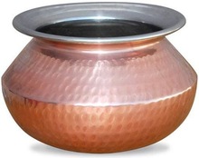 Copper Punjabi Handi with Cover, Feature : Eco-Friendly