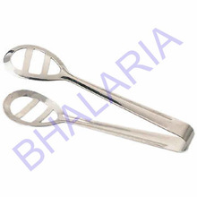 Oval slotted end tongs kitchen ware