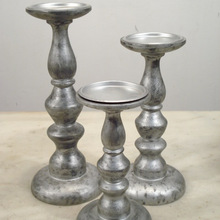 Material Aluminum Pillar Candle Holder, for Home Decoration
