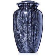Marbleized Blue Cremation Urn