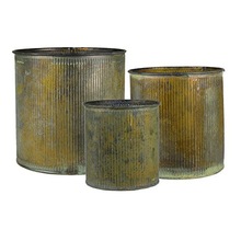 Iron Zinc Metal Cylinder Vases
