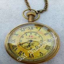 chain Antique brass pocket watch