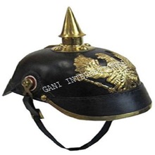 Leather Pickelhaube Helmet