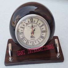 Pen Holder Desktop Wooden Clock