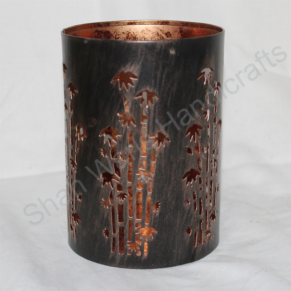  Iron DECORATIVE PILLAR VOTIVE HOLDERS, for Decoration, Pattern : Printed