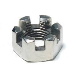 Stainless Steel Castle Nuts, Color : Grey