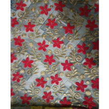100% Polyester Net Embroidery Fabric Design