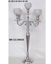 Metal Crystal Diamond Votive Candelabra, for Religious Activities