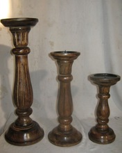 Wooden Candle Stand, for Home Decoration