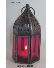 Metal Moroccan Glass Lantern