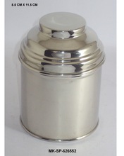 Metal Silver Plated Tea Container, for Sundries