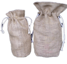 JUTE BOTTLE DRAWSTRING BAG, Feature : Biodegradable