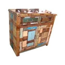 Reclaimed wood furniture cabinet