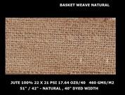 basket weave natural jute fabric