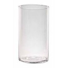 Cylindrical Glass candle holder, for Home Decor, Hotels Decoration, Color : Transparent