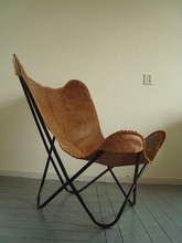 classical leather butterfly chair