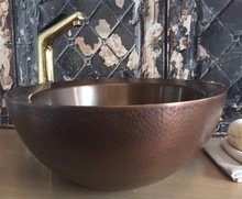 Polished Exclusive Copper Wash Basins, Color : Light Brown