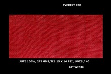 red color dyed jute laminated fabric