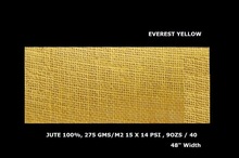 yellow color dyed jute laminated fabric