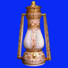 Handcrafted Rare Golden Cutwork Marble Lantern