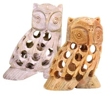Soapstone Antique Designer Owl statue
