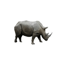 Soapstone Genda rhinoceros sculpture statue, for Souvenir, Style : Nautical