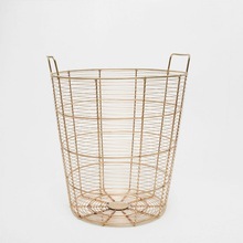 Eco-Friendly Decorative Wire Baket, Color : Rose Gold