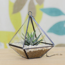 METAL Handblown glass terrarium, for Home Decoration