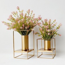 IRON Metal Decorative Planter, Color : Rose Gold