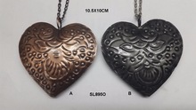 Handmade metal hearts, Color : Black, Blue, Silver, Gold, Coppe