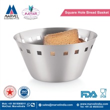  Stainless Steel  Metal Square Hole Bread Basket, Feature : Eco Friendly