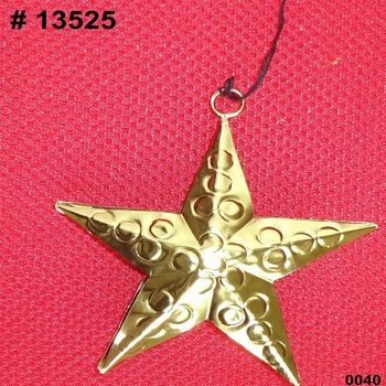 Metal Christmas hanging star shape, Size : Customized Size