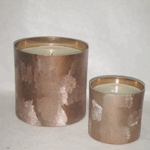 metal paraffin wax candle jar