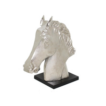Metal silver horse showpiece statue, Size : Cutomized