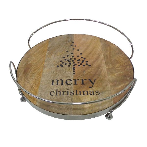 Wooden serving tray, for Home Hotel Restaurant, Color : Natural