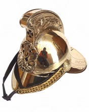 Brass Fireman Armor Helmet