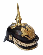 Leather Brass German Pickelhaube Armour Helmet, Style : Antique Imitation