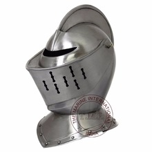 18 Gauge Solid Steel medieval helmet