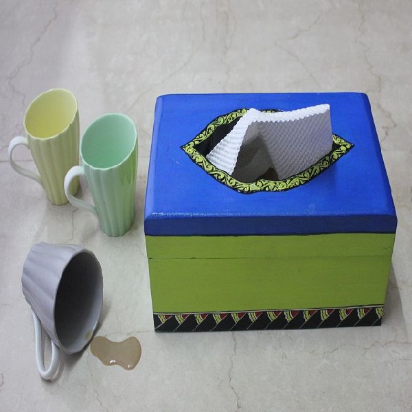 Wooden Tissue Box, Shape : Square Shape