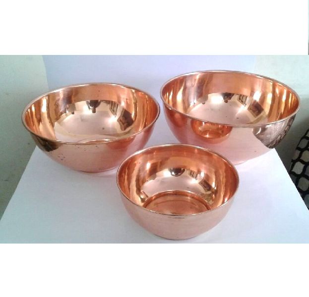 Copper mixing bowls