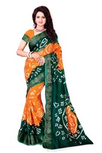 Cotton Silk Bandhani Print Saree, Saree Length : 5.50 Mtr