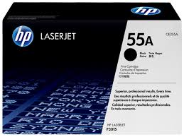 HP CE255A 55A Black Toner Cartridge, Packaging Type : PACK