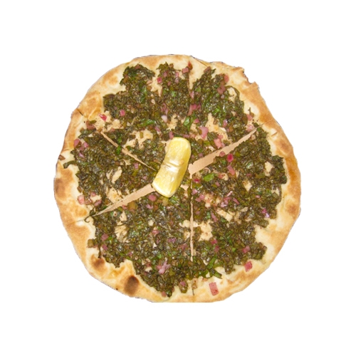 Spinach Manakish Pizza