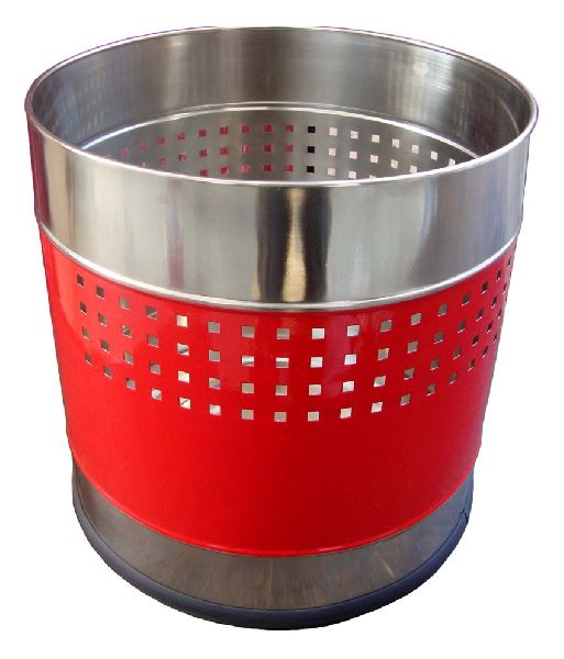 Stainless steel dustperforated perforated bin, for Bathroom, Feature : Eco-Friendly, Stocked
